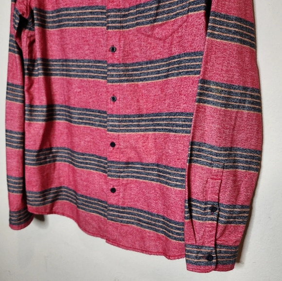 Banks Journal Red Soft Flannel Long Sleeve Button Down Shirt Men's Size Large - Picture 11 of 16